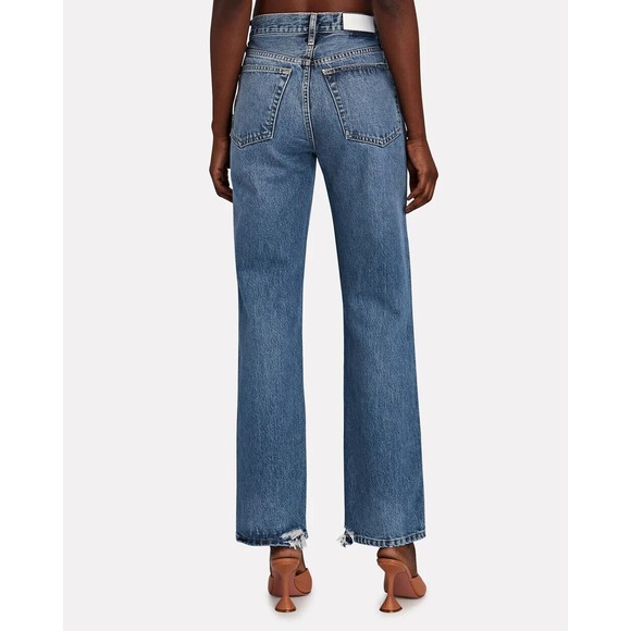 RE/DONE 90s High Rise Loose Jeans Organic Cotton Sz 29 Distressed Button Fly NWT - Picture 13 of 16
